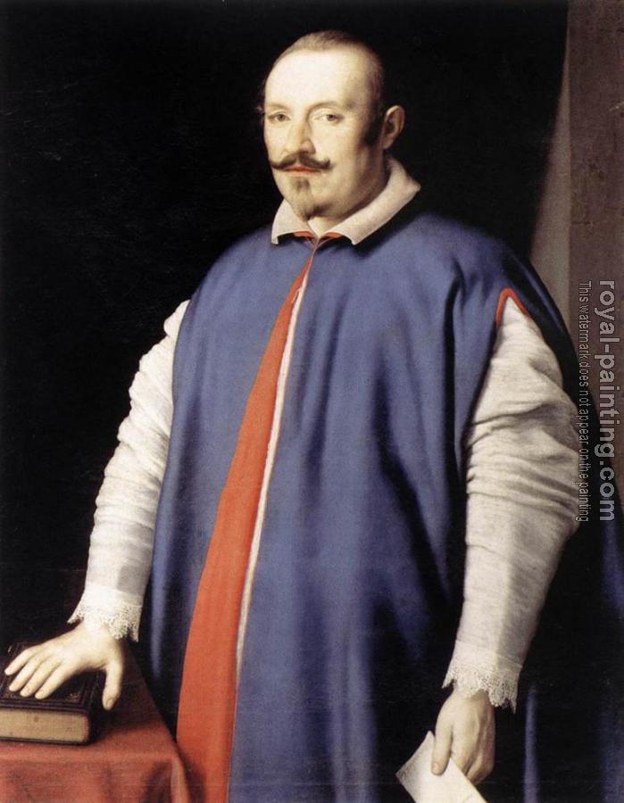 Giovanni Battista Salvi Da Sassoferrato : Portrait Of Monsignor Ottaviano Prati